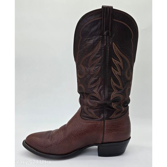 Vintage NOCONA Brown Bullhide Western Cowboy Boots Made in USA Men\'s 8.5 EEE main image 6